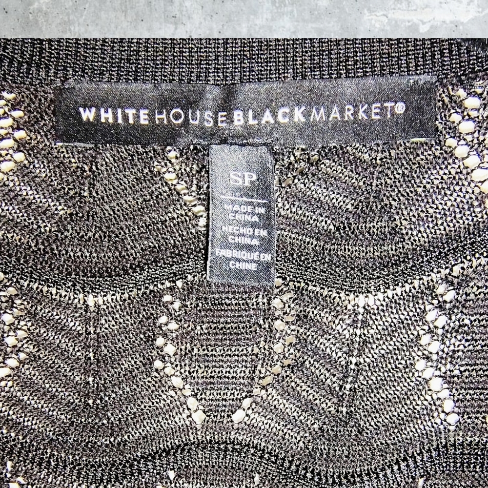 WHITE HOUSE-BLACK MARKET | ✨♠️ Soft & Silky Long Black Cardigan | EUC ✨ size S - Picture 7 of 9